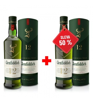 Glenfiddich 12YO 0,7L 40% AKCIA 1+1 s druhou fľašou za polovicu
