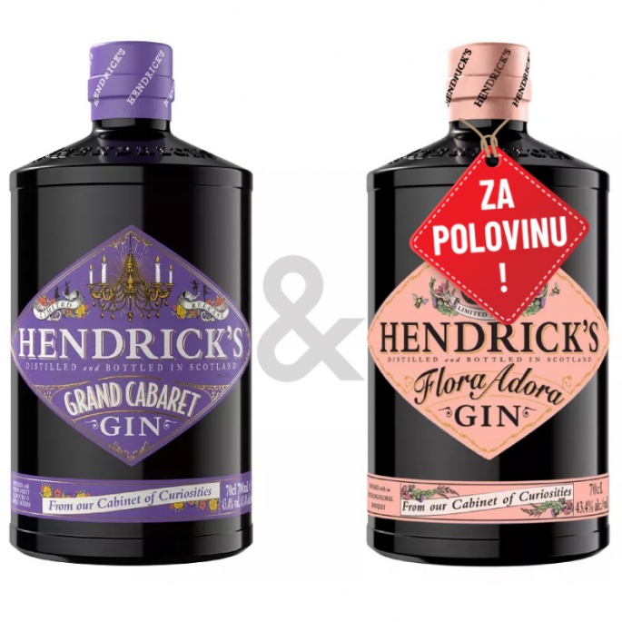 AKCIA 1+1 za 50% - Hendrick´s Grand Cabaret 0,7L a Hendrick´s Flora Adora 0,7L za polovicu