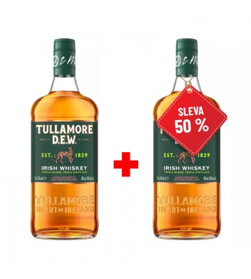 Tullamore D.E.W. 0,7L 40% AKCIA 1+1 s druhou fliaš za polovicu